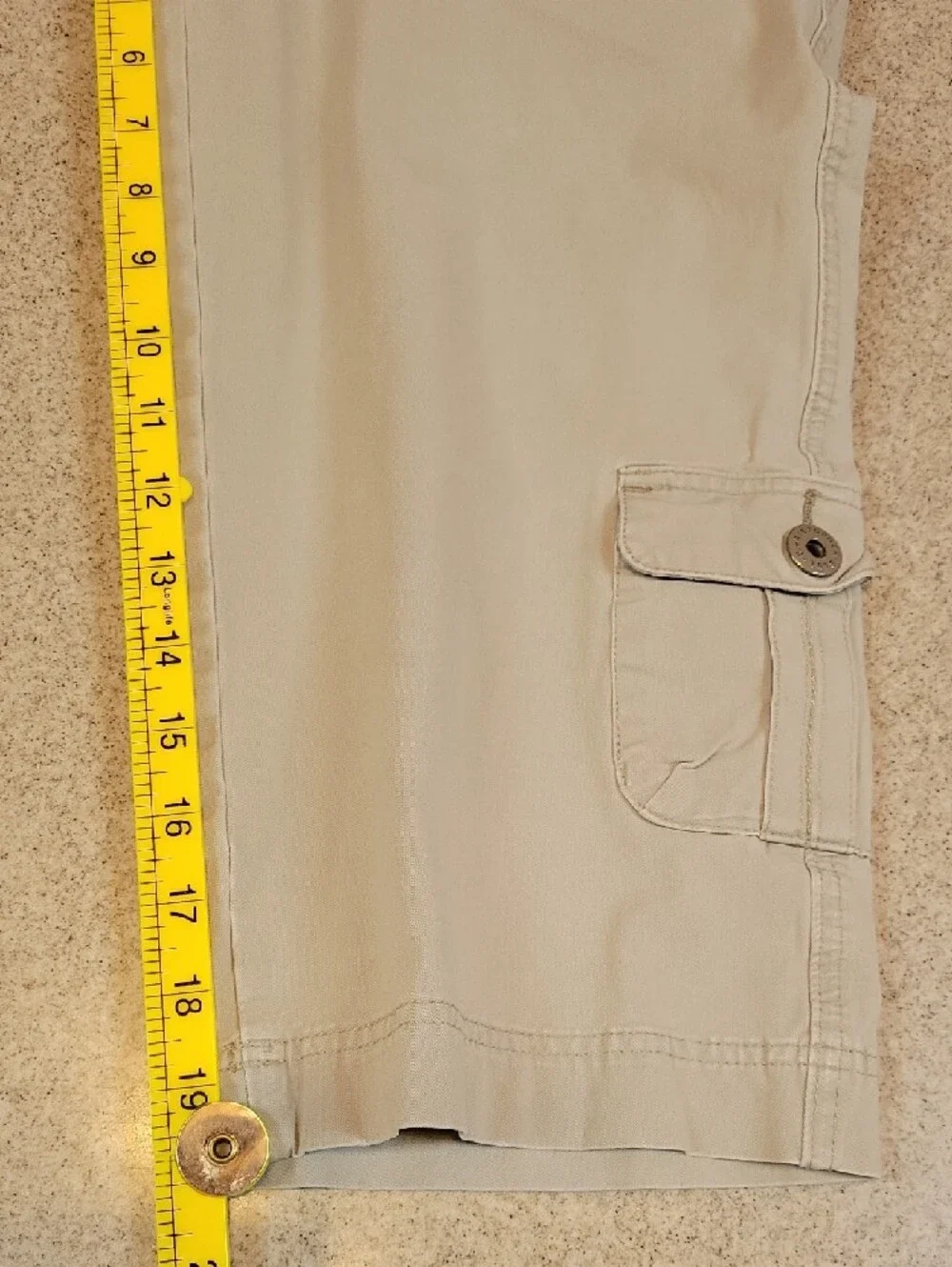 Christopher Blue Capri Double-Button Capri Cargo Cotton Stretch Pants Size 8